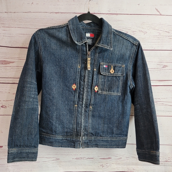 Tommy Hilfiger cropped jean Jacket S/P - Picture 2 of 14